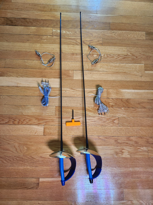 Advance Competitive Electric Sabre Olympic Fencing Bundle 2x Sabre+Body+MaskCord+BladeCover + tool